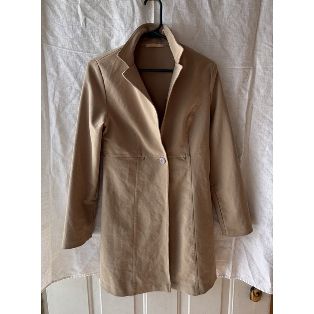 Forever 21 Tan Longline Blazer Womens Medium Made in USA Jacket
